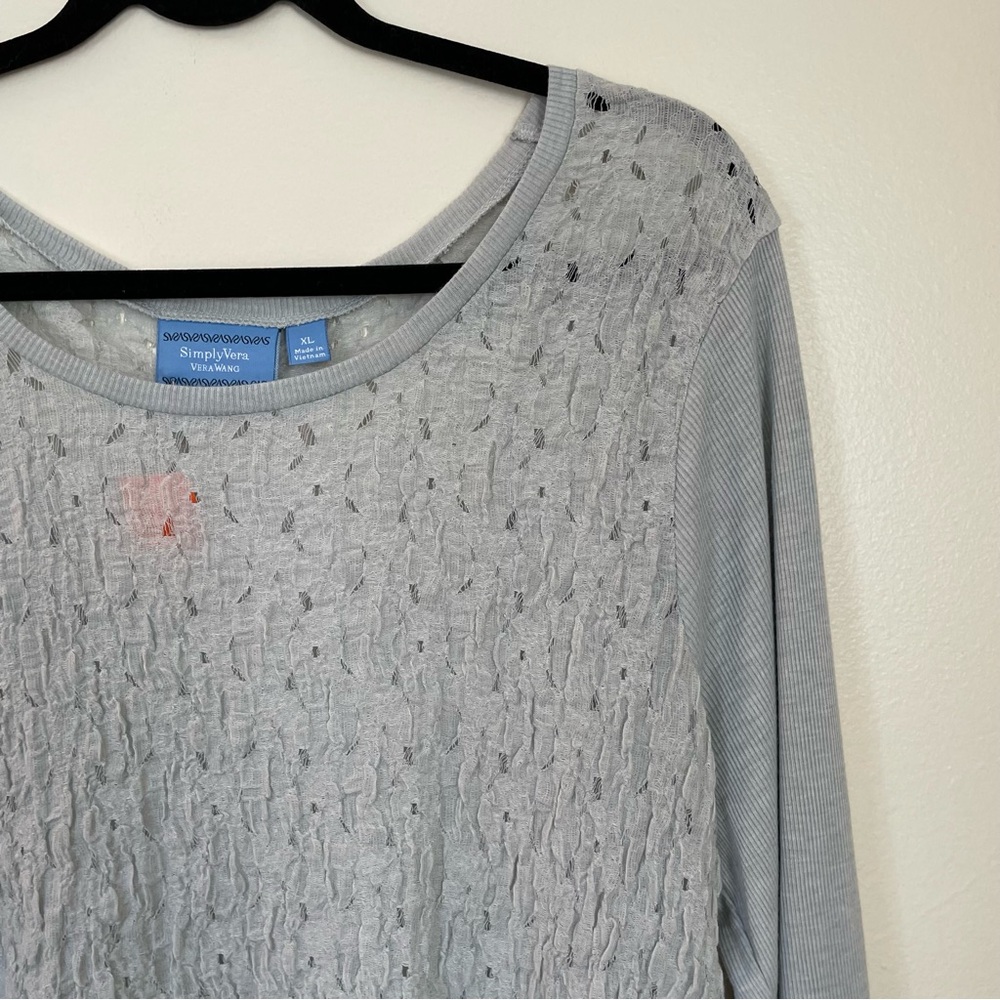 Simply Vera | Gray Long Sleeve Top | Size XL - Picture 5 of 12